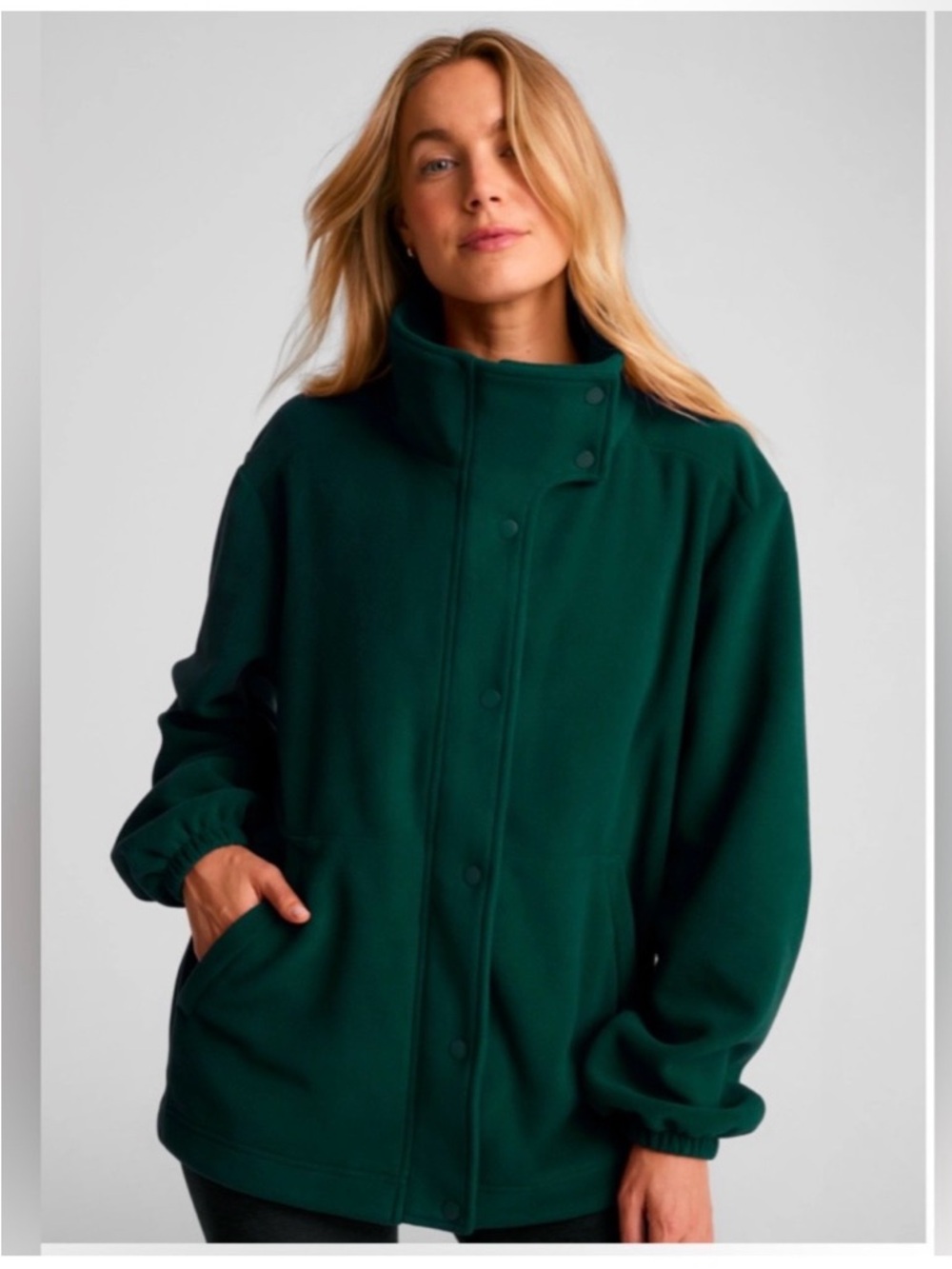 Beyond Yoga Urban Explorer Women's Fleece Jacket Dark Spruce Green Size XS NWT